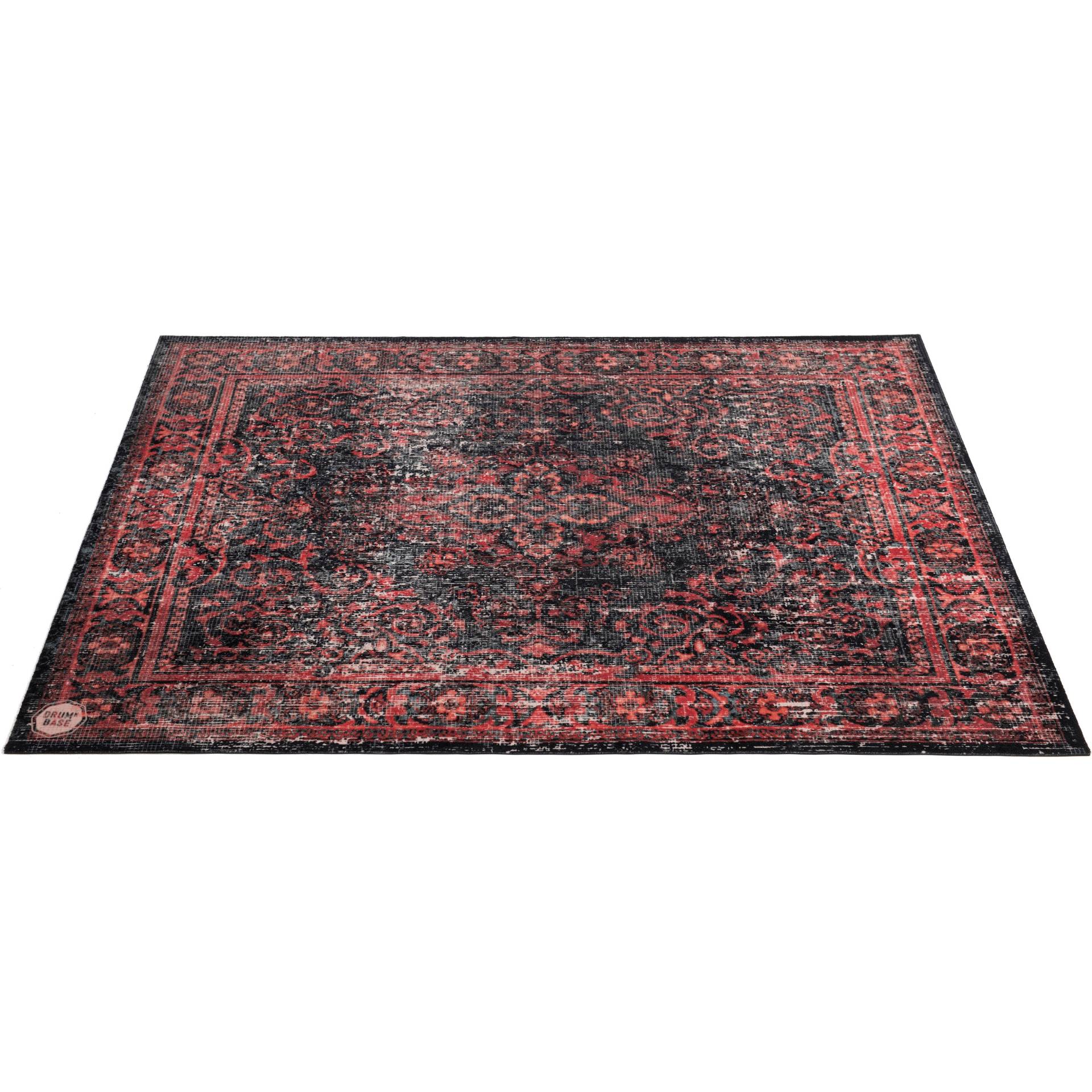 DRUMnBASE VPCLB-BLR Vintage Persian Club Black Red Drum Mat, 163 x 142cm DRUMnBASE VPCLB-BLR Vintage Persian Club Black Red Drum Mat, 163 x 142cm von DRUMnBASE
