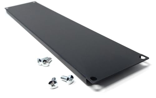 2U Blindplatte für 48,3 cm (19 Zoll) Rack – Blindblende für Server-/Netzwerk-Racks, Gehäuse und Schränke, Schrauben im Lieferumfang enthalten (1, 2U) von DRUT