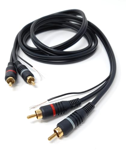 DRUT 1,5 m langes Twin-Cinch-auf-Cinch-Phono-Erdungskabel für Plattenspieler und Mixer mit Erdungsklemmen, Kabel 5 Fuß. DRUT 1,5 m langes Twin-Cinch-auf-Cinch-Phono-Erdungskabel für Plattenspieler und Mixer mit Erdungsklemmen, Kabel 5 Fuß. von DRUT