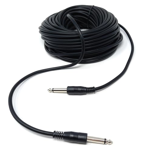 DRUT 20 m 6,35 mm 1 4 TS Mono-Klinkenstecker auf Klinkenstecker-Kabel für Gitarre, Verstärker, Musikinstrumente, Lautsprecher, Mikrofonkabel mit geraden Enden, Schwarz, 65 Fuß DRUT 20 m 6,35 mm 1 4 TS Mono-Klinkenstecker auf Klinkenstecker-Kabel für Gitarre, Verstärker, Musikinstrumente, Lautsprecher, Mikrofonkabel mit geraden Enden, Schwarz, 65 Fuß von DRUT