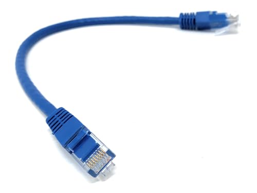 DRUT Cat6 Ethernet Kabel - High Speed Gigabit LAN Kabel, RJ45 Netzwerk Patchkabel, PoE kompatibel - für Router, Modem, Smart TV, PC, Switch (Blau, 0,25 m) von DRUT