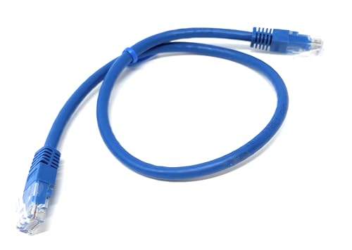 DRUT Cat6 Ethernet Kabel - High Speed Gigabit LAN Kabel, RJ45 Netzwerk Patchkabel, PoE kompatibel - für Router, Modem, Smart TV, PC, Switch (Blau, 0,5 m) von DRUT