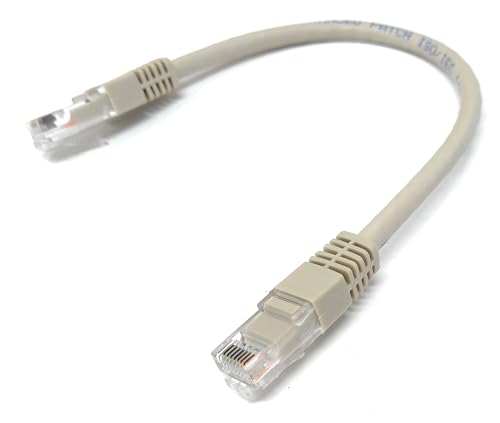 DRUT Cat6 Ethernet Kabel - High Speed Gigabit LAN Kabel, RJ45 Netzwerk Patchkabel, PoE kompatibel - für Router, Modem, Smart TV, PC, Switch (Grau, 0,25 m) von DRUT