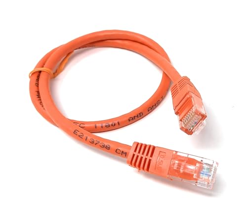 DRUT Cat6 Ethernet Kabel - High Speed Gigabit LAN Kabel, RJ45 Netzwerk Patchkabel, PoE kompatibel - für Router, Modem, Smart TV, PC, Switch (Orange, 0,5 m) von DRUT