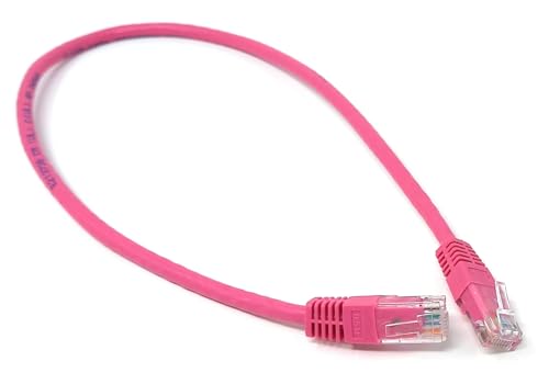 DRUT Cat6 Ethernet Kabel - High Speed Gigabit LAN Kabel, RJ45 Netzwerk Patchkabel, PoE kompatibel - für Router, Modem, Smart TV, PC, Switch (Rosa, 0,5 m) von DRUT