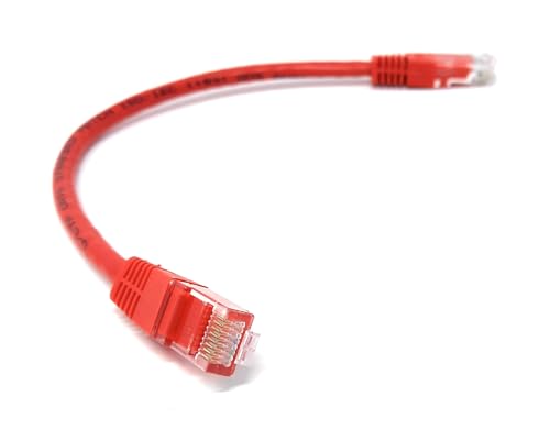 DRUT Cat6 Ethernet Kabel - High Speed Gigabit LAN Kabel, RJ45 Netzwerk Patchkabel, PoE kompatibel - für Router, Modem, Smart TV, PC, Switch (Rot, 0,25 m) von DRUT