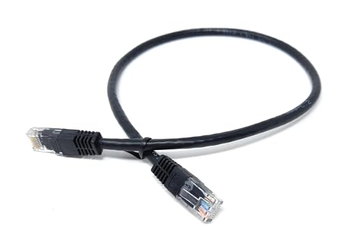 DRUT Cat6 Ethernet Kabel - High Speed Gigabit LAN Kabel, RJ45 Netzwerk Patchkabel, PoE kompatibel - für Router, Modem, Smart TV, PC, Switch (Schwarz, 0,5 m) von DRUT