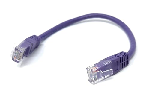 DRUT Cat6 Ethernet Kabel - High Speed Gigabit LAN Kabel, RJ45 Netzwerk Patchkabel, PoE kompatibel - für Router, Modem, Smart TV, PC, Switch (Violett, 0,25 m) von DRUT