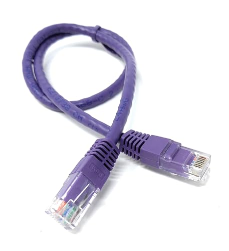 DRUT Cat6 Ethernet Kabel - High Speed Gigabit LAN Kabel, RJ45 Netzwerk Patchkabel, PoE kompatibel - für Router, Modem, Smart TV, PC, Switch (Violett, 0,5 m) von DRUT