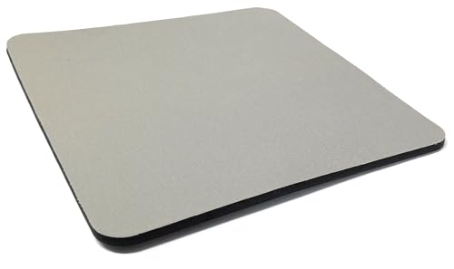 DRUT Mauspad für optische Mäuse, rutschfeste Unterseite und glatte Beschichtung, Größe: 245 mm x 220 mm x 5,5 mm (grau) von DRUT