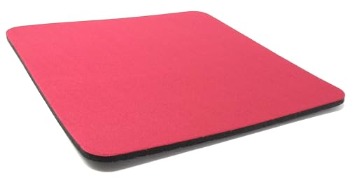 DRUT Mauspad für optische Mäuse, rutschfeste Unterseite und glatte Beschichtung, Größe: 245 mm x 220 mm x 5,5 mm (rot) von DRUT