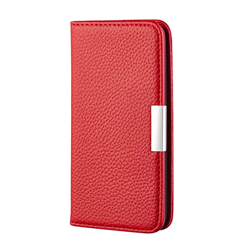 DRXVE Flip Case für iPhone 13 12 11 Pro XS Max Wallet Case Leder magnetische Handyhülle für iPhone 6 6S 7 8 Plus X XR 11Pro Flip Cover, rot, für iPhone 12 Mini von DRXVE