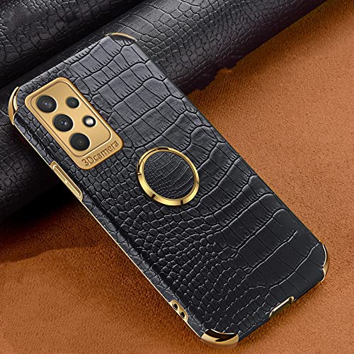 DRXVE Hülle Krokodilmuster Lederhülle für Samsung Galaxy A52 A72 A12 A22 A32 4G A13 5G A23 A33 A53 A73 M52 M53 A52 Hüllen, Schwarz mit Ring, für Galaxy A12 DRXVE Hülle Krokodilmuster Lederhülle für Samsung Galaxy A52 A72 A12 A22 A32 4G A13 5G A23 A33 A53 A73 M52 M53 A52 Hüllen, Schwarz mit Ring, für Galaxy A12 von DRXVE