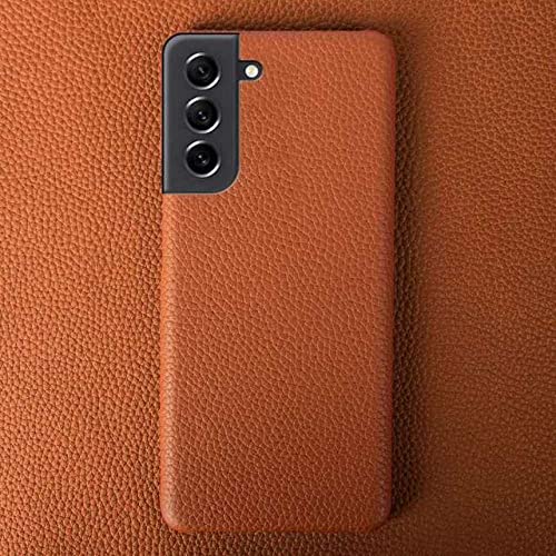 DRXVE Hülle Litschi Muster Echtes Leder Hüllen Handyhülle für Samsung S21 FE S21 S21Ultra S22 Plus, braun, für Samsung S21 FE 5G DRXVE Hülle Litschi Muster Echtes Leder Hüllen Handyhülle für Samsung S21 FE S21 S21Ultra S22 Plus, braun, für Samsung S21 FE 5G von DRXVE