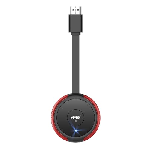 Wireless HDMI Transmitter, DRYMOKINI HDMI Wireless Transmitter für Streaming Medien von Laptop/PC/Kamera/PS5 zu HDTV/Projektor/Monitor, Unterstützt bis zu 8 TXS, Rot Wireless HDMI Transmitter, DRYMOKINI HDMI Wireless Transmitter für Streaming Medien von Laptop/PC/Kamera/PS5 zu HDTV/Projektor/Monitor, Unterstützt bis zu 8 TXS, Rot von DRYMOKINI
