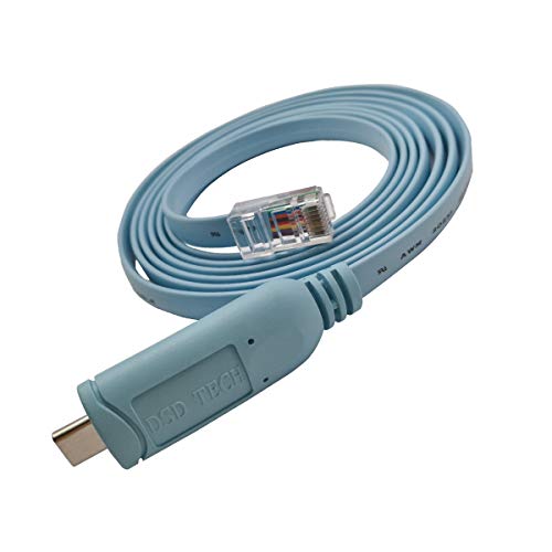 DSD TECH Konsolen Kabel USB C auf RJ45 SH-RJ45B mit FTDI Chip für Cisco NETGEAR Router/Switches Unterstützt MacBook Pro/Air 2018 und andere USB-C-Laptops von DSD TECH