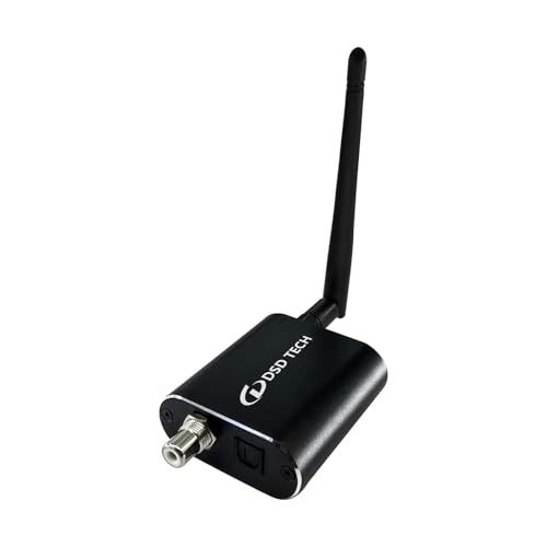 DSD TECH SH-AB10A Bluetooth-Audio-Empfänger-Adapter, unterstützt Bluetooth 5.1 und USB C auf koaxiale Toslink Spdif von DSD TECH