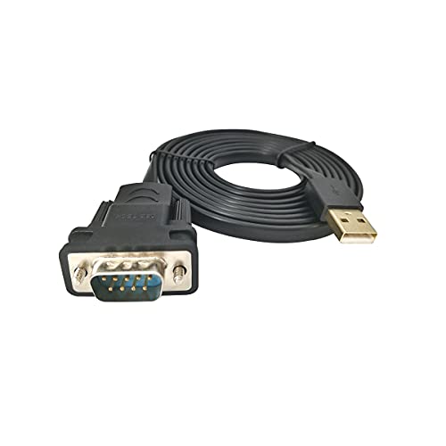 DSD TECH SH-RS232D2 USB auf serielles RS232-Kabel mit DB9-Stecker Eingebauter PL2303GT-Chip für Windows Linux Mac OS (Schwarz) von DSD TECH