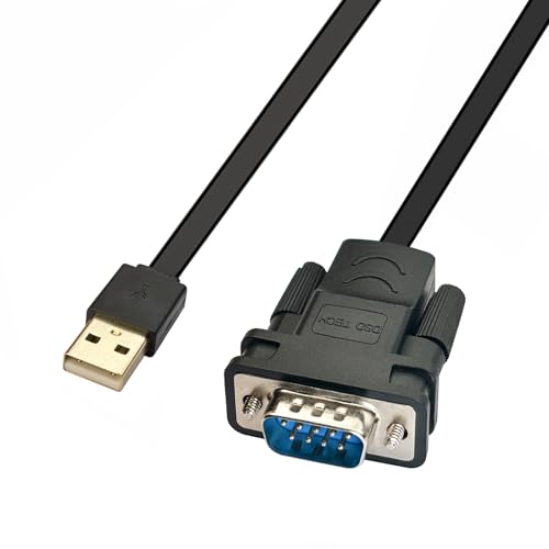 DSD TECH SH-RS232D2 USB auf serielles RS232-Kabel mit DB9-Stecker Eingebauter PL2303GT-Chip für Windows Linux Mac OS (Schwarz) von DSD TECH