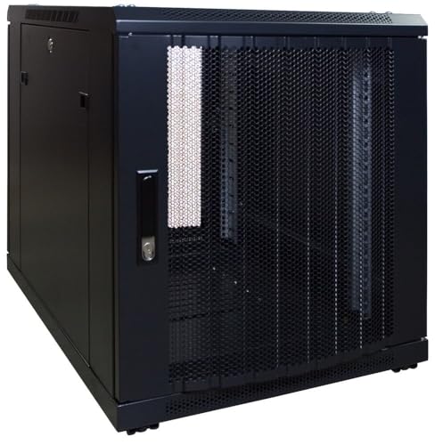 12 HE - Kleiner Serverschrank - mit perforierter Fronttür (BxTxH) 600 x 800 x 720 mm - Traglast 800 kg von DSIT