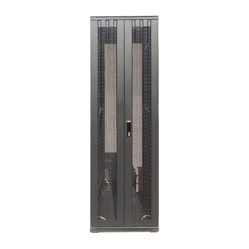 47HE 19 Zoll Serverschrank - mit perforierter Doppelflügeltüren vorne und hinten (BxTxH) 600 x 800 x 2200mm - Schwarz - Traglast 800 kg von DSIT