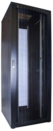 47HE 19 Zoll Serverschrank - mit perforierter Fronttür (BxTxH) 800 x 1000 x 2200mm - Schwarz - Traglast 800 kg von DSIT