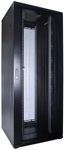 47HE 19 Zoll Serverschrank - mit perforierter Fronttür (BxTxH) 800 x 800 x 2200mm - Schwarz - Traglast 800 kg von DSIT