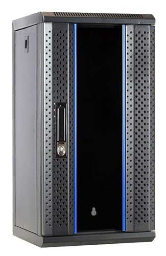 DSIT 10 Zoll Set: 12HE Netzwerkschrank zur Wandmontage – Rackschienen – Steckdosenleiste – Kabelführungsleiste – UTP Keystone Patchpanel von DSIT