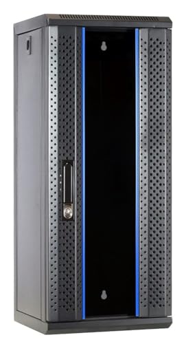 DSIT 10 Zoll Set: 15HE Netzwerkschrank zur Wandmontage – Fachboden – Steckdosenleiste – Kabelführungsleiste – UTP Keystone Patchpanel von DSIT