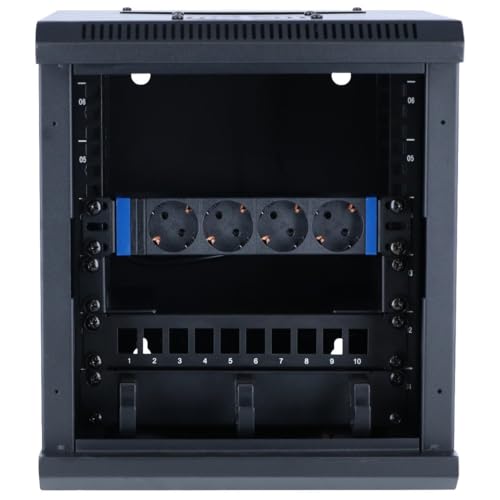 DSIT 10 Zoll Set: 6HE Netzwerkschrank zur Wandmontage – Rackschienen – Steckdosenleiste – Kabelführungsleiste – UTP Keystone Patchpanel DSIT 10 Zoll Set: 6HE Netzwerkschrank zur Wandmontage – Rackschienen – Steckdosenleiste – Kabelführungsleiste – UTP Keystone Patchpanel von DSIT