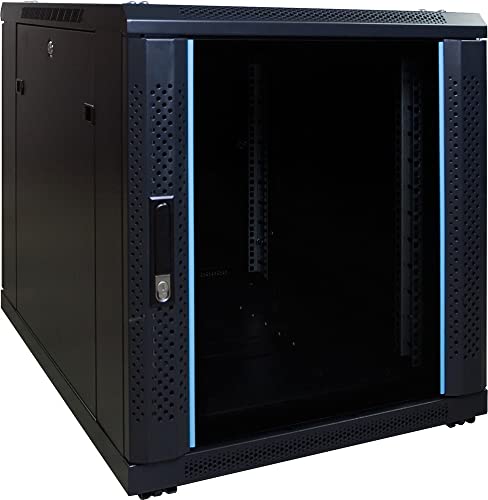 DSIT 12 HE - Kleiner Serverschrank - mit Glastür (BxTxH) 600 x 600 x 720 mm von DSIT