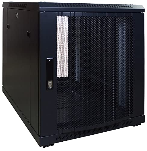DSIT 12 HE - Kleiner Serverschrank - mit perforierter Fronttür (BxTxH) 600 x 600 x 720 mm von DSIT