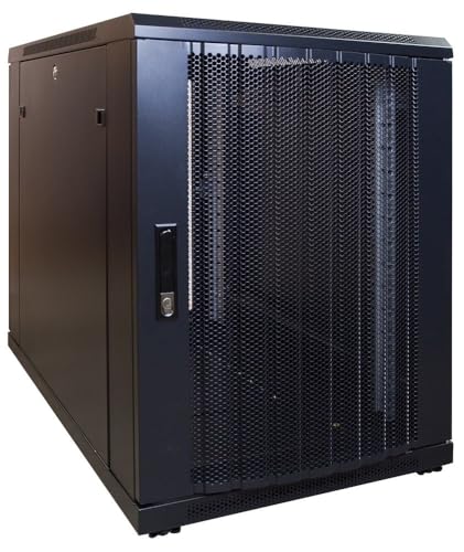 15 HE - Kleiner Serverschrank - mit perforierter Fronttür (BxTxH) 600 x 1000 x 860 mm - Traglast 800 kg von DSIT
