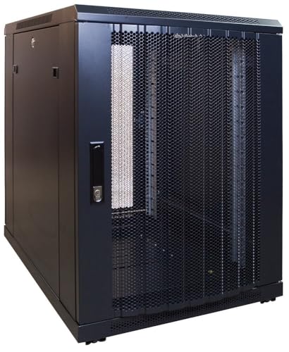 15 HE - Kleiner Serverschrank - mit perforierter Fronttür (BxTxH) 600 x 600 x 860 mm - Traglast 800 kg von DSIT