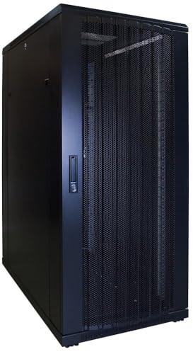 27HE 19 Zoll Serverschrank - mit perforierter Fronttür (BxTxH) 600 x 1000 x 1400mm - Schwarz - Traglast 800 kg von DSIT