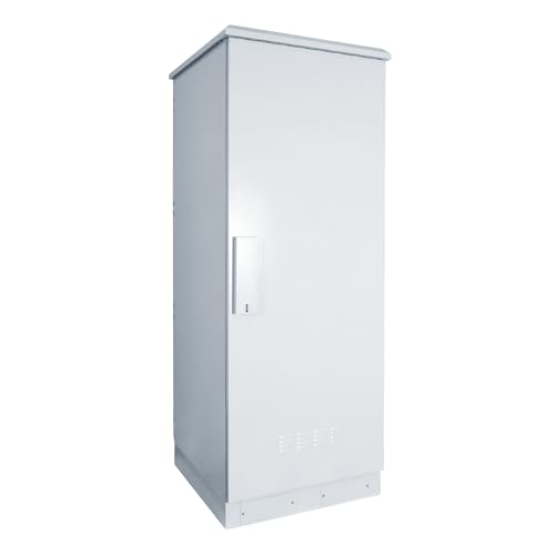 42HE 19 Zoll Outdoor Serverschrank - (BxTxH) 600 x 600 x 2000mm - Weiß - Traglast 800 kg von DSIT