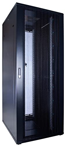 DSIT 42HE 19 Zoll Serverschrank - mit perforierten Türen (BxTxH) 800 x 1000 x 2000mm - Schwarz - Abschließbar - Traglast 800 kg - Robuste Konstruktion von DSIT