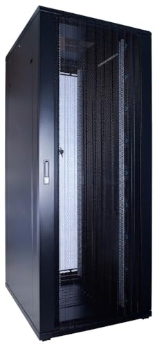 42HE 19 Zoll Serverschrank - mit perforierten Türen (BxTxH) 800 x 1000 x 2000mm - Schwarz - Traglast 800 kg von DSIT