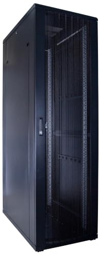 42HE 19 Zoll Serverschrank - mit perforierter Fronttür (BxTxH) 600 x 1000 x 2000mm - Schwarz - Traglast 800 kg von DSIT