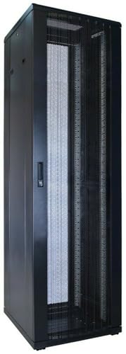 42HE 19 Zoll Serverschrank - mit perforierter Fronttür (BxTxH) 600 x 600 x 2000mm - Schwarz - Traglast 800 kg von DSIT
