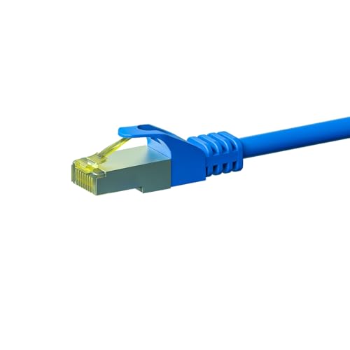 RJ45 Netzwerkkabel S/FTP (PiMF) - mit CAT 7 Rohkabel - Blau - 0,25m, POE, Ethernet, LAN, Patchkabel, Datenkabel, RJ45 - für Serverschränke, Switches, Router, Modems! von DSIT