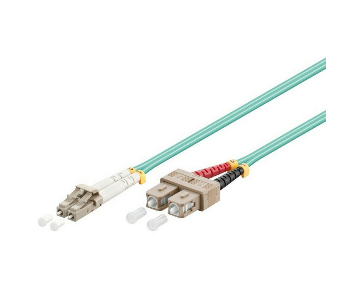 DSIT Glasfaserkabel LC-SC OM3 Duplex Patchkabel – 2 Meter Glasfaserkabel, (200 cm) von DSIT