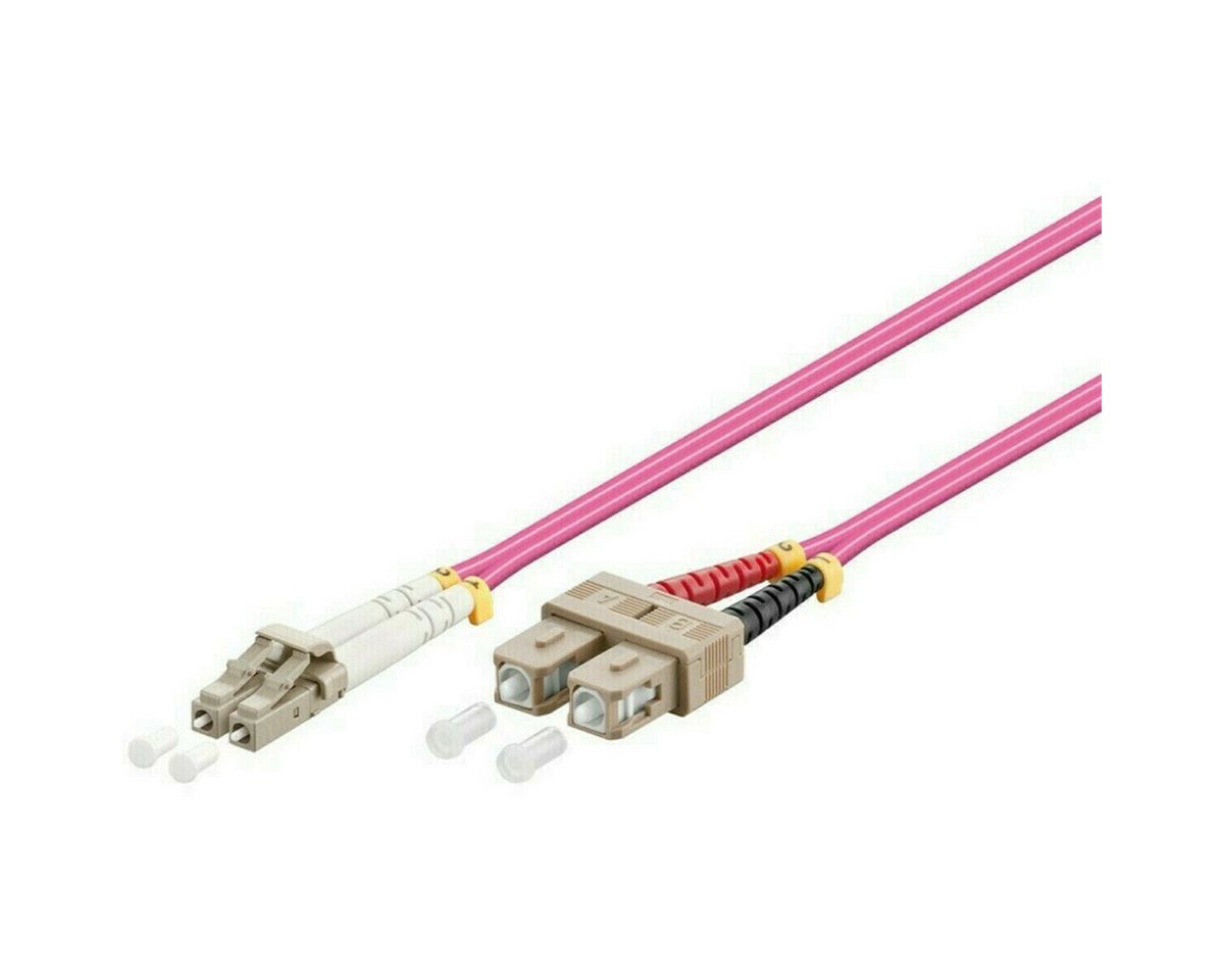 DSIT Glasfaserkabel LC-SC OM4 Duplex Patchkabel – 5 Meter Glasfaserkabel, (500 cm) von DSIT