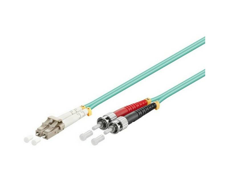 DSIT Glasfaserkabel LC-ST OM3 Duplex Patchkabel – 0.5 Meter Glasfaserkabel, (50 cm) von DSIT