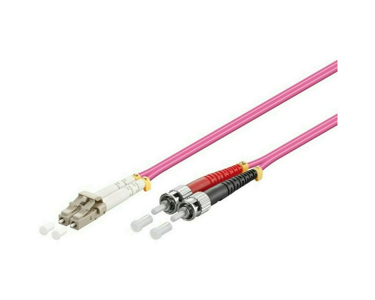 DSIT Glasfaserkabel LC-ST OM4 Duplex Patchkabel – 10 Meter Glasfaserkabel, (1000 cm) von DSIT