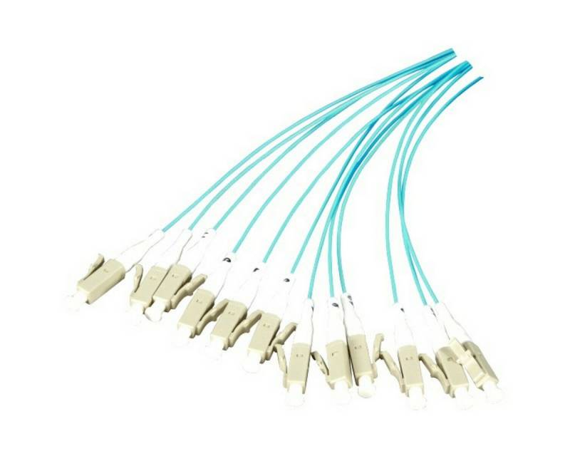 DSIT OM3 Glasfaser Pigtail türkis ST - 12 Stück Glasfaserkabel, (200 cm) von DSIT