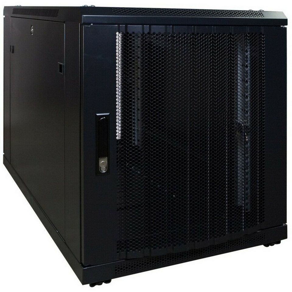 DSIT Serverschrank 12 HE, kleiner Serverschrank, mit perforierter Fronttür (BxTxH) 600 x von DSIT