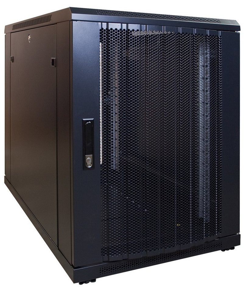 DSIT Serverschrank 15 HE, kleiner Serverschrank, mit perforierter Fronttür (BxTxH) 600 x von DSIT
