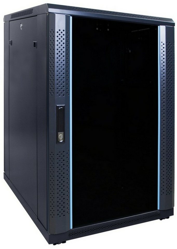 DSIT Serverschrank 18 HE 19” Serverschrank, mit Glastür (BxTxH) 600 x 800 x 1000mm von DSIT