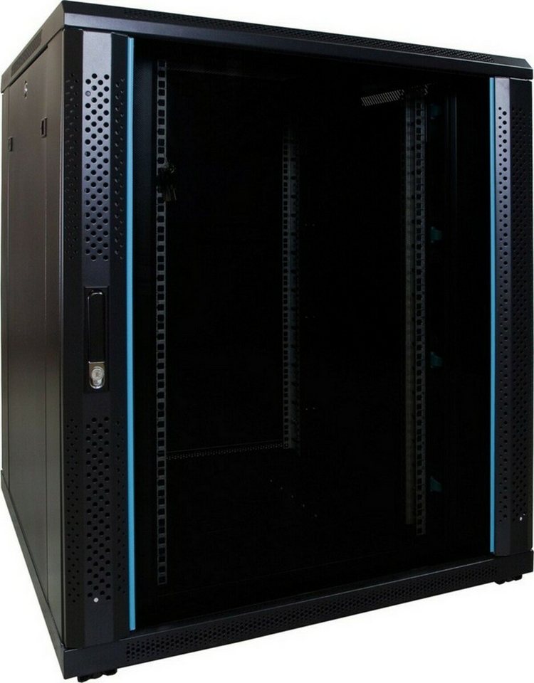 DSIT Serverschrank 18 HE 19” Serverschrank, mit Glastür (BxTxH) 800 x 800 x 1000mm von DSIT